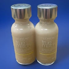 Loreal True Match Super Blendable Foundation W1 Porcelain Warm 2 Bottles
