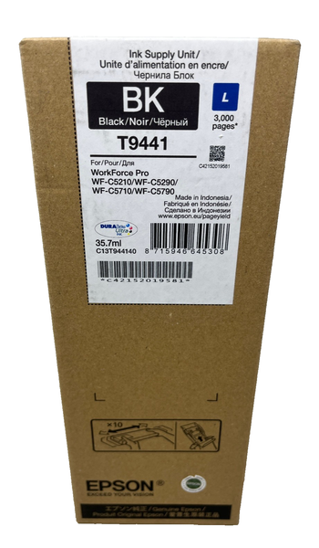 Epson T9441 Original Patrone Schwarz Workforce Pro WF-C5210DW/WF-C5290DW 12/-image