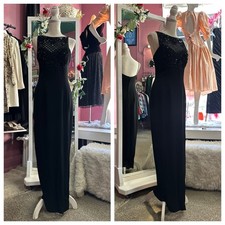 Vintage 90s Maxi Dress Prom Formal Evening Black Tie Scott McClintock XS/S