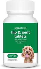 Amazon Basics Dog Hip Joint Chewable Tablets 120ct Glucosamine MSM Duck