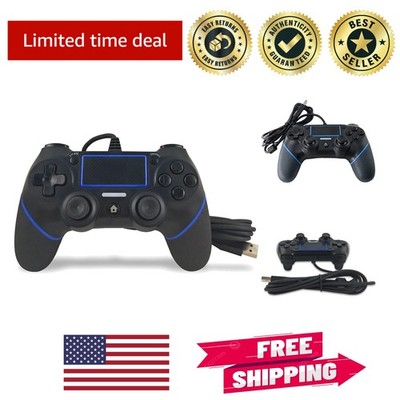 Third-Party PS4 Wired Controller - Ergonomic & Responsive Gamepad with USB Cable
