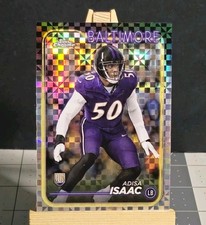 2024 Topps Chrome #218 Adisa Isaac RC X-FRACTOR Ravens Rookie Football Card. rookie card picture