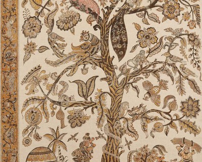 ZOFFANY CURTAIN FABRIC DESIGN Tree of Life 2 METRES SPICE 100% LINEN