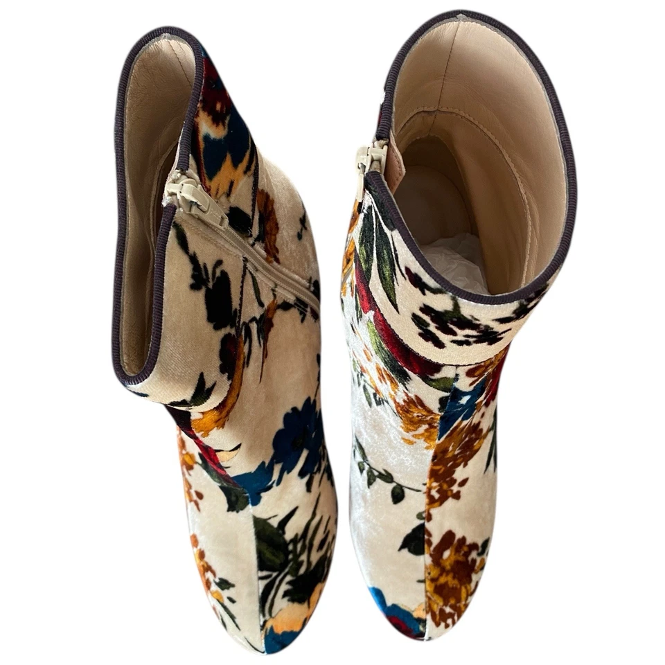 CHRISTIAN LOUBOUTIN Moulamax 100 多色天鹅绒踝靴,尺寸 38 — 第 4/4 张图片