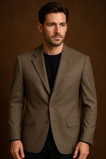 Brooks Brothers Men  s Wool Blazer Classic Two-Button Timeless Tailoring Elegant