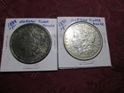 TWO (2) MORGAN SILVER DOLLARS (1) 1889-P AND (1) 1890-P
