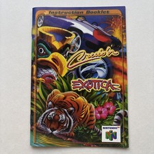 Cruis'n Exotica Nintendo 64 N64 Authentic Instruction Booklet Manual Only Rare