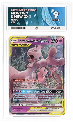 Mewtwo & Mew-GX graded ACE 9 for sale on eBay