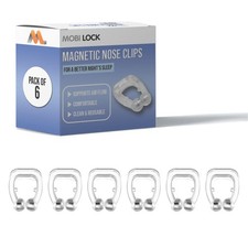 Pack of 6 Magnetic Anti-Snore Clips - Silicone Nose Clip Pack 6 