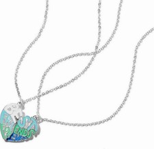 Claire  s Best Friends Forever Letter HeartPendant Necklaces - 2 Pack new