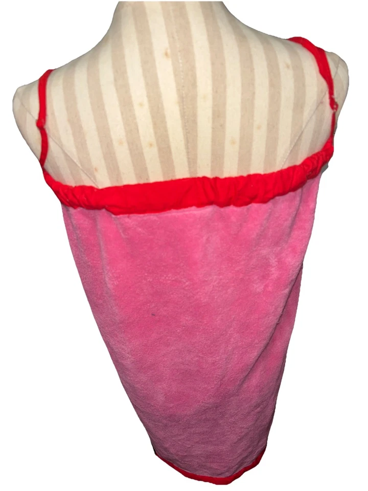 De colección Jim Benton Terry Paño Natación Cubre Rosa Mujer Sin Tirantes (se adapta a pequeño) Foto 4 de 4