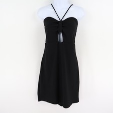 Express Short Dress Womens Size L Black Poly Lined Adjustable Spaghetti Strap
