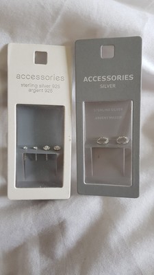 DREI PAAR SILBER OHRRINGE VERPACKT