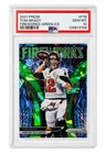 2021 Prizm Tom Brady Fireworks Green Ice #F-16 PSA 10