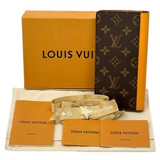 Louis Vuitton Monogram Macassar Portefeuille Brazza Long Wallet Canvas M82551