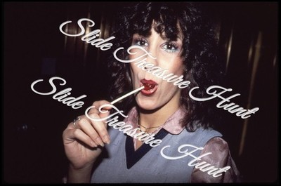 New York City Woman Sucking On Lollipop Candy 35mm Slide 1970s