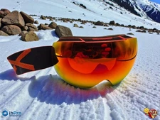 ANON Mig Red Frame Ski Snow Goggles Snow Mask Sonar Asian Fit Red Lens