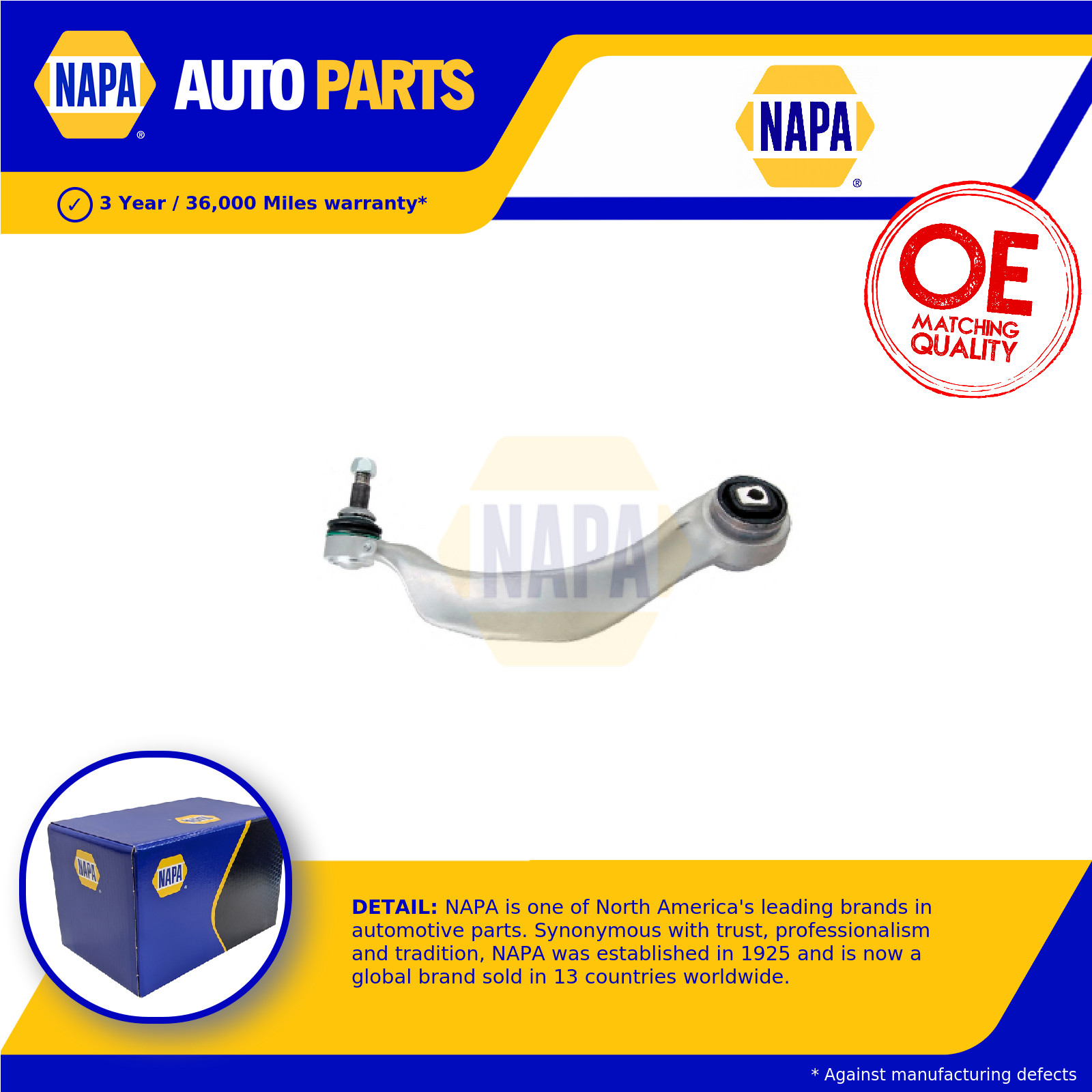 Wishbone / Suspension Arm Front Lower, Left NST2591 NAPA Track Control Quality