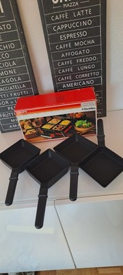 4 Raclettes Raclettepfännchen als Zubehör für Krups Grill System 2000/2002