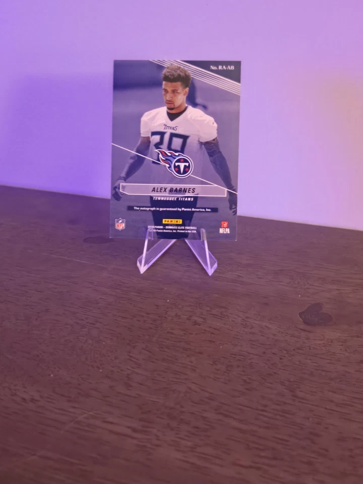 2019 Panini Donruss Elite RC Auto /499 Alex Barnes Titans - Image 4 of 4