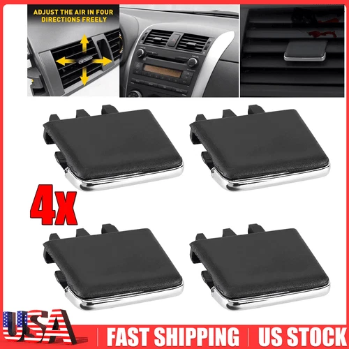 4PCS Universal Car Front Center AC Vent Air Conditioning Vent Outlet Tab Clips
