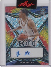 2023 Ryan Rollins Leaf Exotic Rookie AUTO PRE PRODUCTION PROOF 1/1 - Bucks RC