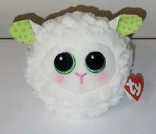 Ty Beanie Bouncers FLOUNCEY the Easter Lamb 3-4 Inch NEW Plush Bouncy Ball Toy