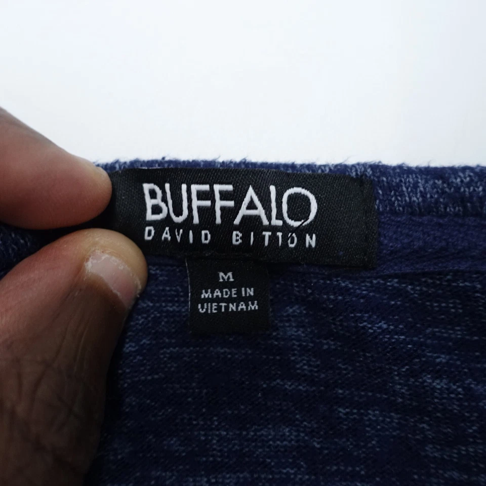 Buffalo David Bitton T-Shirt Mens Medium Blue Classic Outdoor Crew Neck Pullover - Image 3 of 4