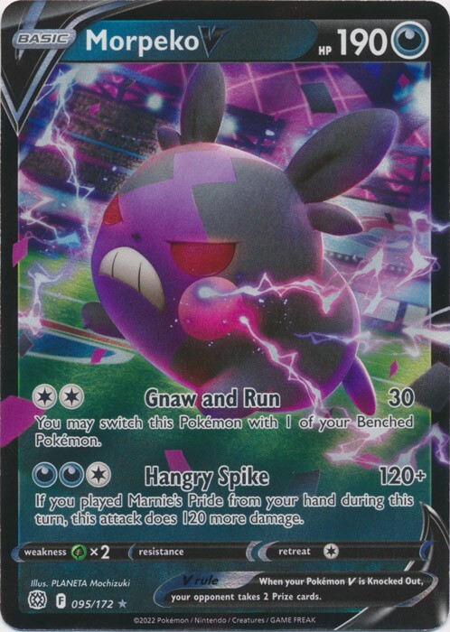 Morpeko V 095/172 Ultra Rare Brilliant Stars  Pokemon TCG