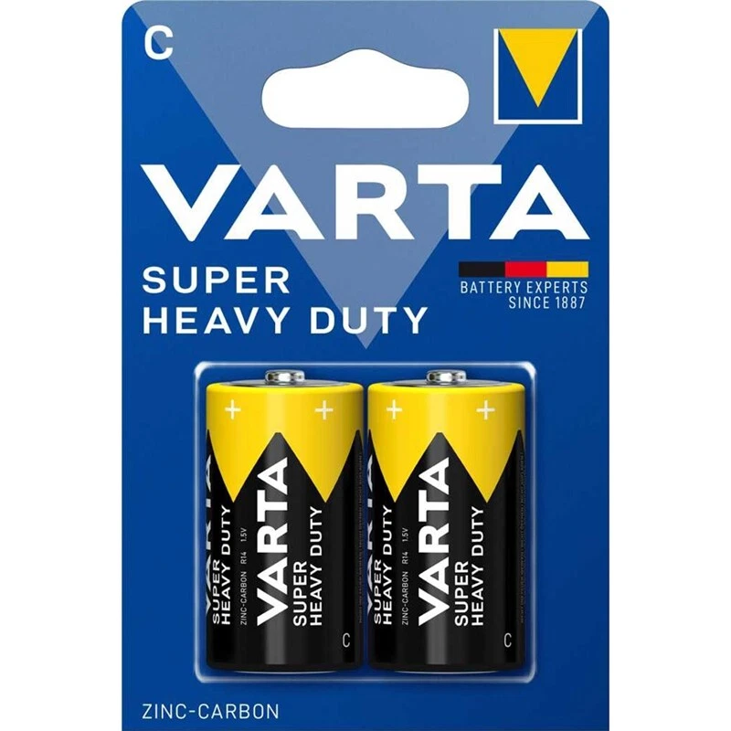 12x Varta SuperLife Baby C MN1400 R14 LR14 1,5V Zink-Kohle Batterie Typ 2014