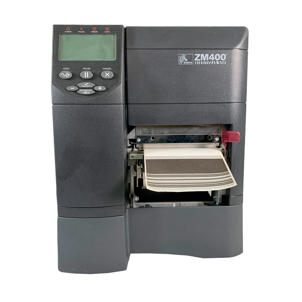 TESTED Zebra ZM400 FedEx Direct Thermal Label Printer USB Ethernet Peel Rewind - Image 3 of 4