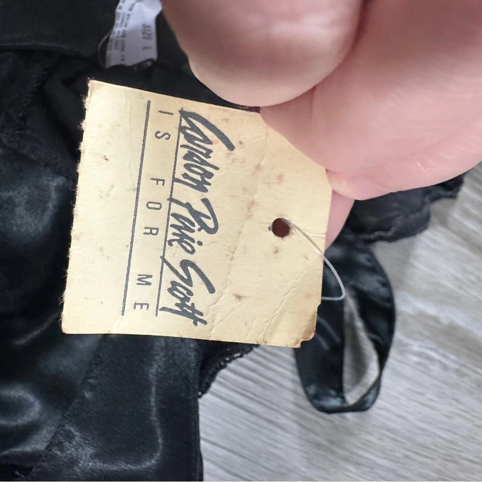 VALENTINO Abito Slip Vintage Evan Picone Nero Pizzo Senza Maniche Lingerie Intima Taglia L