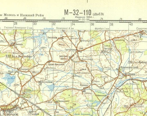 Russian Soviet Military Topographic Maps - DIEUZE (France) 1:100 000, ed.1964 - Picture 3 of 5