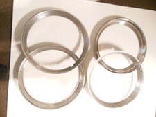 1940 - 1948 Ford Trim Rings Four Original Ford Used 15 Stainless