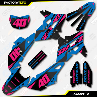 Blue & Pink Shift Polisport Restyle Graphics Kit fits Suzuki Drz400 Drz400sm
