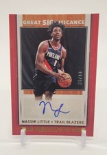 2019-20 Hoops Great SIGnificance Gold #99 Nassir Little /10