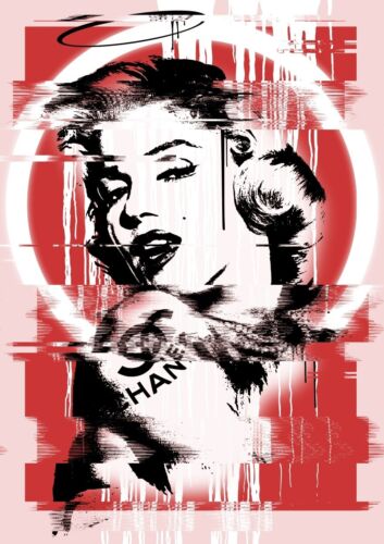 Chris Boyle Glitch Marylin Monroe Red Pop Art print Artist proof 7/10 - Picture 1 of 1