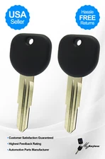 Pair of New GM Replacement Uncut Transponder Chip Ignition Key Blades - B114R-PT