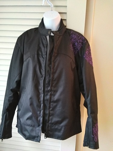 Dream Apparel Women Nylon Motorcycle Jacket Black Size XXL - Picture 5 of 11