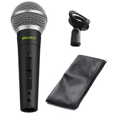 Dynamic Cardioid Vocal Stage Microphone with On/Off Switch Mic Clip and Zippe...