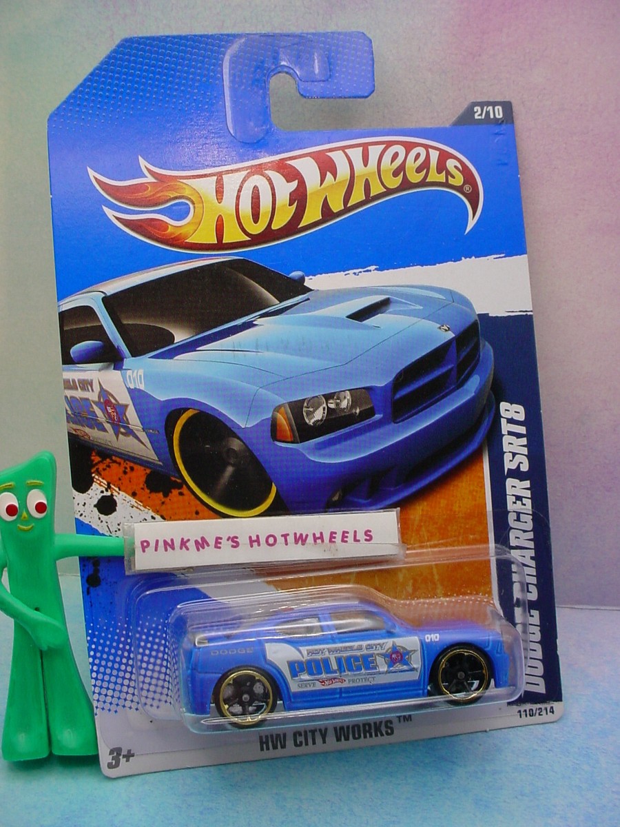 2011 i Hot Wheels DODGE CHARGER SRT8 #110☆blue;gold rim oh5