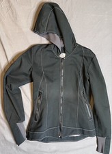 Chaqueta de Lona con Capucha Volante Design Kestrel Negra Talla 4 Hecha en EE. UU.