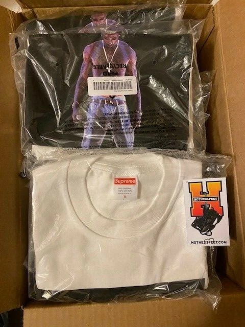 Tee shirt homme hologramme Supreme SS20 Tupac blanc taille : PETIT