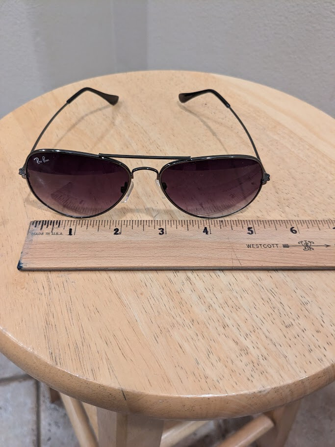 Ray Ban Aviator Sunglasses Gradient Tint Unisex 135mm