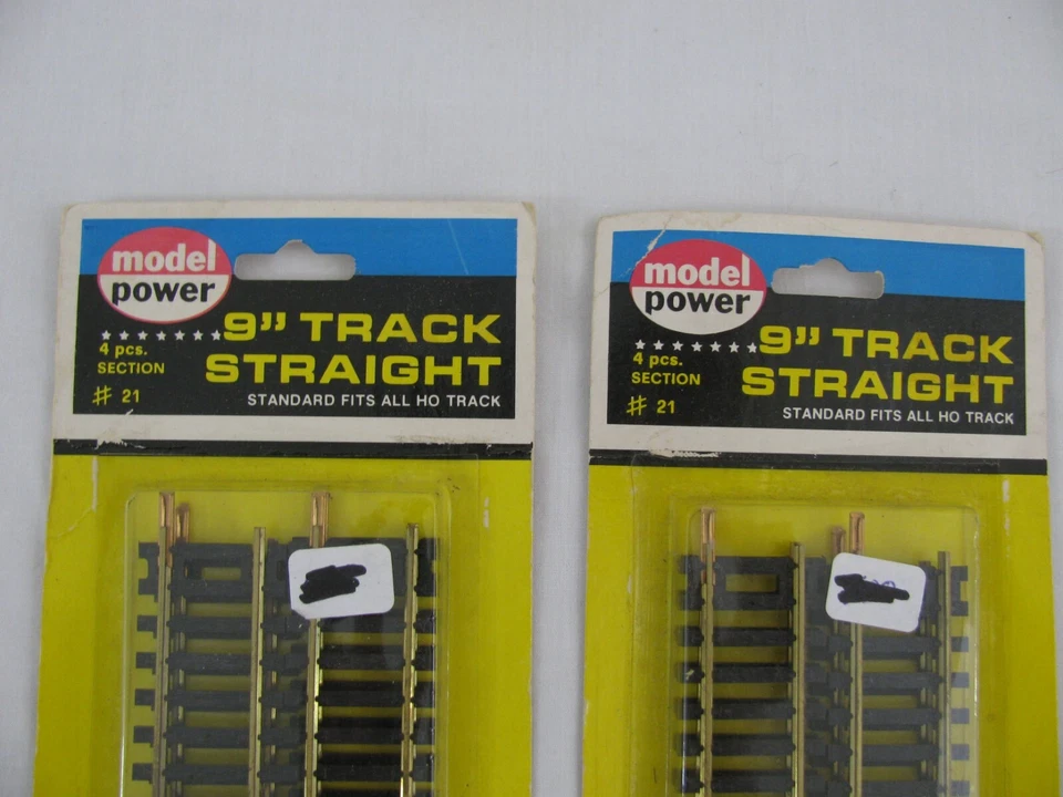 Model Power HO Standard 9" Brass Rail Straight Track 2 Packages 8 Pieces #21 NOS - Image 2 of 4