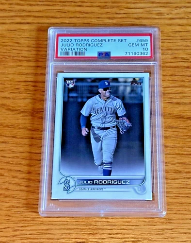 JULIO RODRIGUEZ 2022 Topps Complete Sets #659 Rookie RC PSA 10 Factory Variation