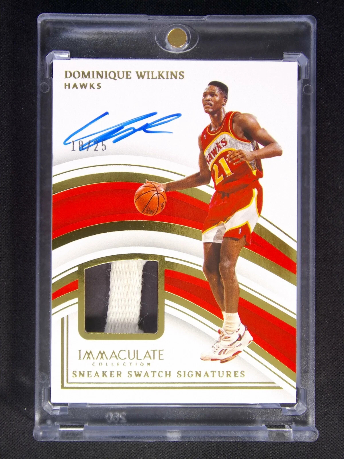 2022-23 Panini Immaculate Dominique Wilkins Sneaker Swatch Patch Auto 18/25