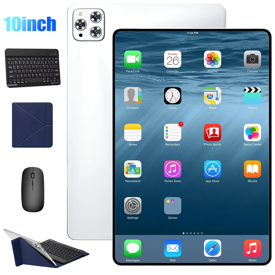 10" Tablet Android 64GB ROM 4GB RAM WIFI Quad-Core Tablet Dual Camera with Mouse - Image 4 of 4