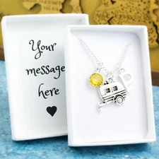 Caravan Necklace, Camper Jewelry, Holiday Gifts, Travel Lifestyle, Adventuring