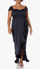 City Chic Hypnotize Maxi Plus Size Black Formal Dress New Size XL, 22